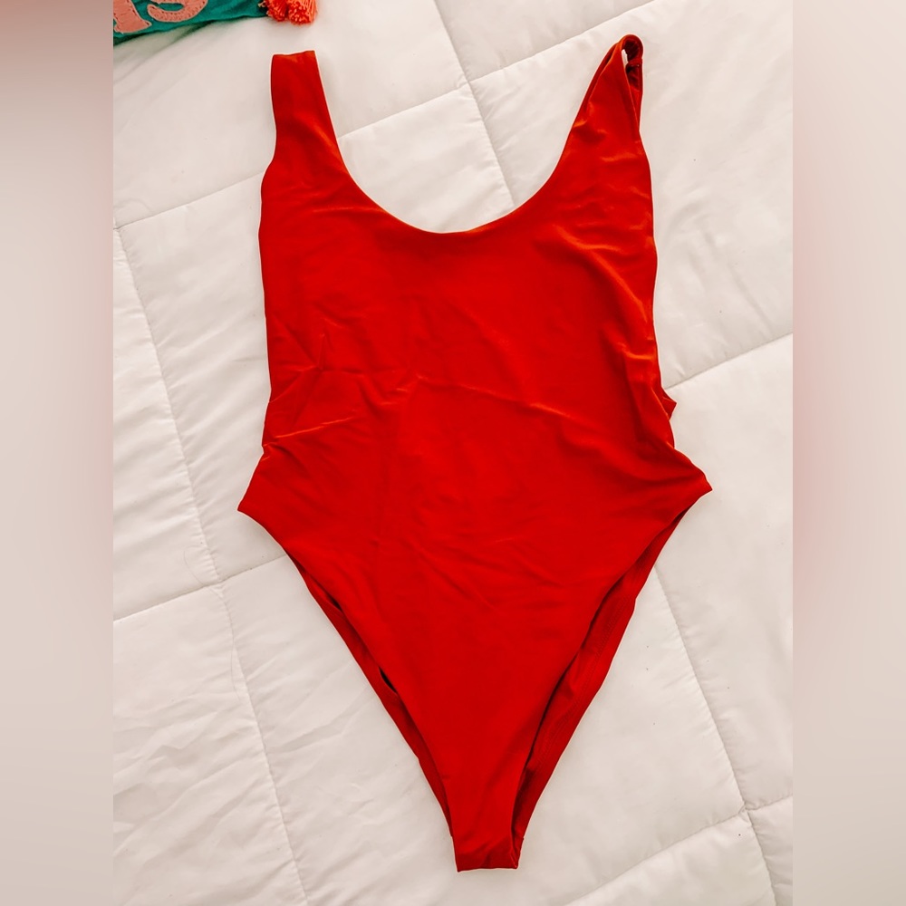 Aerie Red One Piece Swimsuit